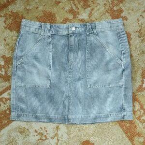 Madewell Blue and White Pencil Skirt